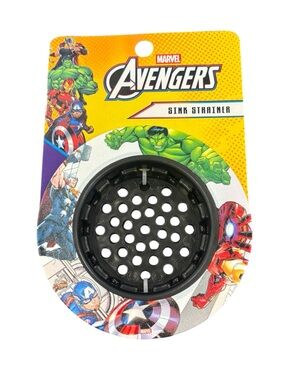 Marvel Avengers Black Sink Strainer with Branded Backing